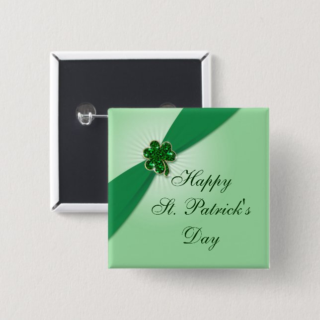 St. Patrick's Day Button (Vorne & Hinten)