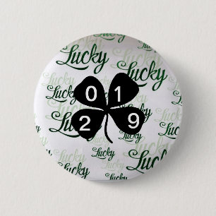 St Patrick's Day Button mit Jahr