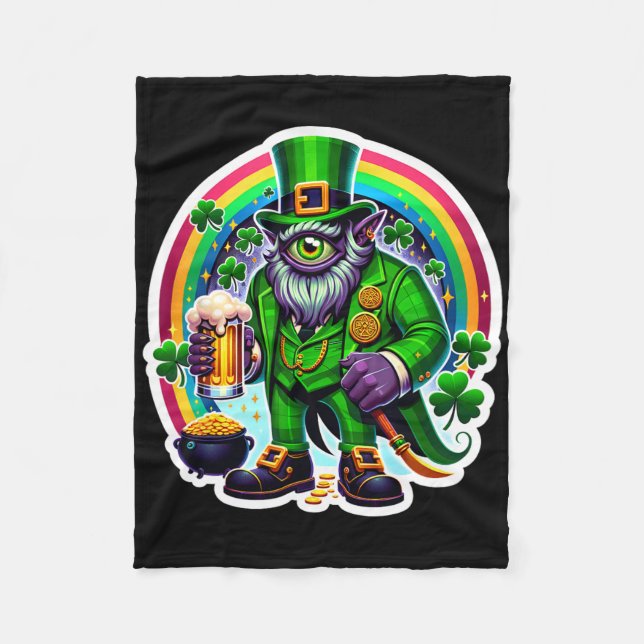 St. Patricks Day Bylor des Bösen Blicks Irischer D Fleecedecke (Vorderseite)