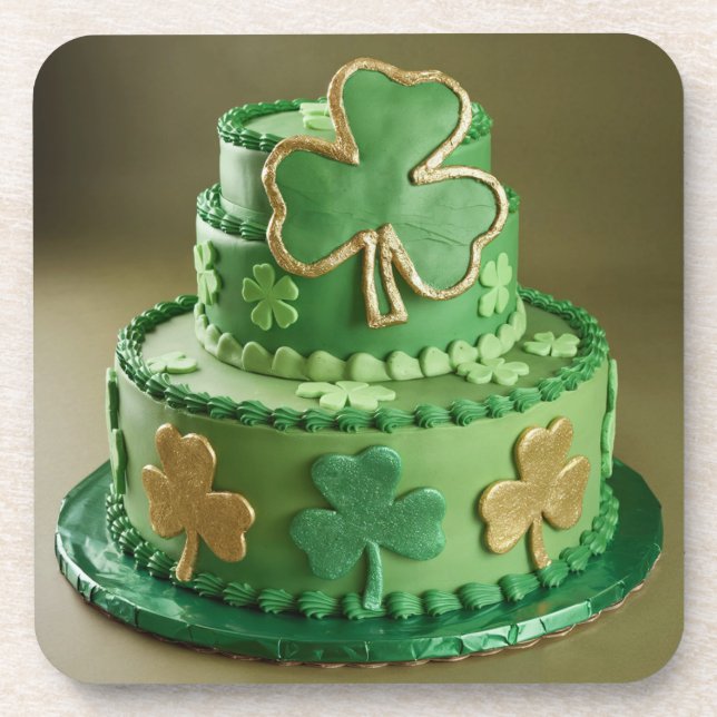 St. Patrick's Day Cake Untersetzer Set (Vorderseite)