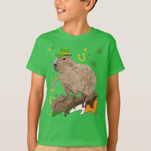 St Patricks Day Capybara Irisch T-Shirt
