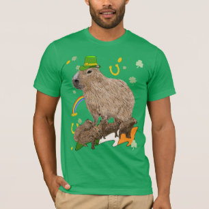 St Patricks Day Capybara Irish T-Shirt