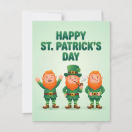 St Patrick's Day Card for Kids Leprechaun Feiertagskarte