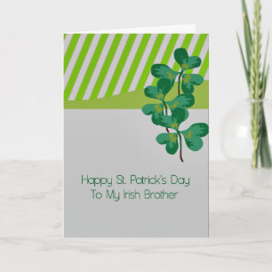 St. Patrick's Day Card für den Bruder Karte