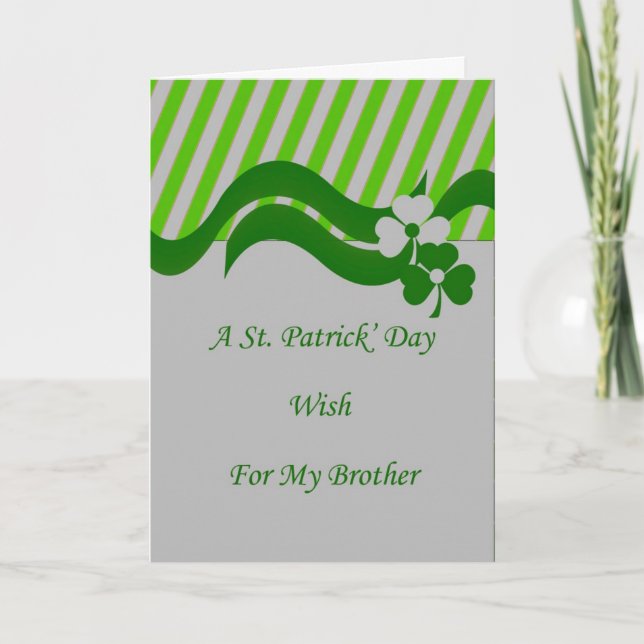 St. Patrick's Day Card für den Bruder Karte (Vorderseite)