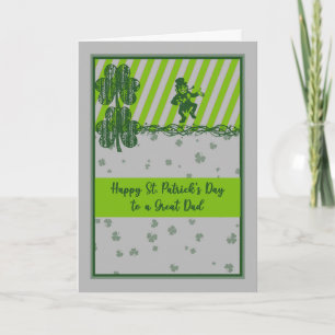 St. Patrick's Day Card für den Vater mit Kleeblätt Karte
