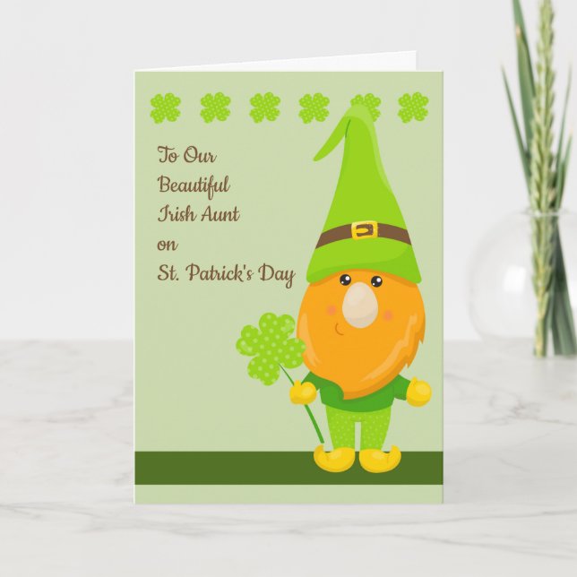 St Patrick's Day Card für irische Tante Karte (Vorderseite)