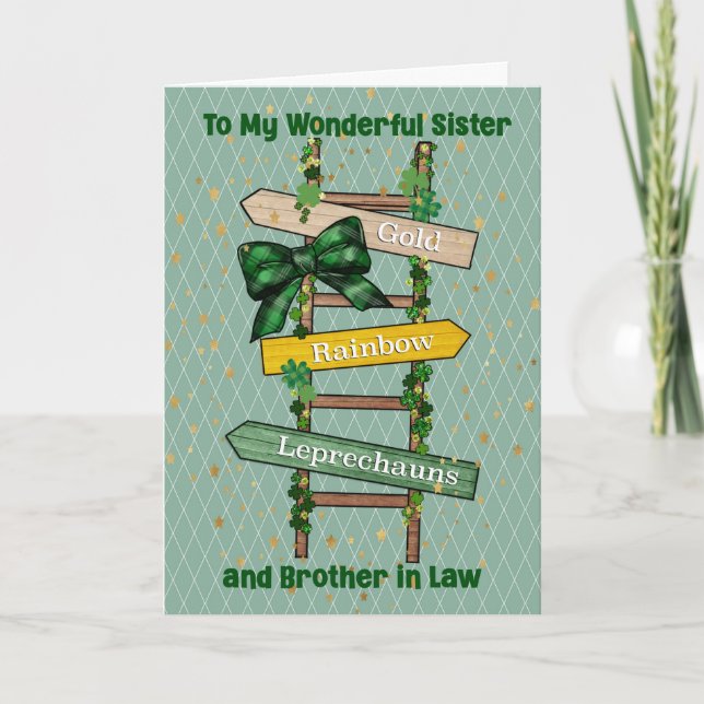 St Patricks Day Card für Schwester & Bruder im Jur Karte (Vorderseite)