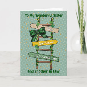 St Patricks Day Card für Schwester & Bruder im Jur Karte