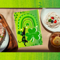 St. Patrick's Day Card mit einer niedlichen schwar