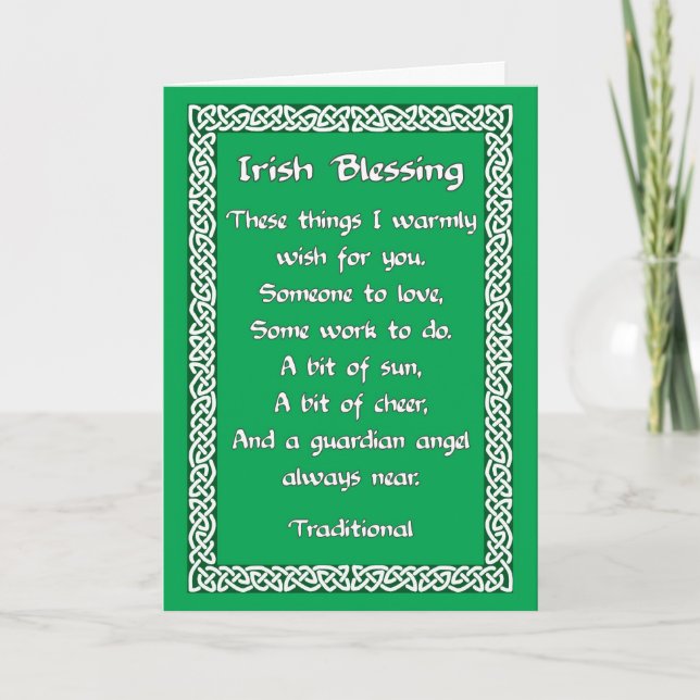 St Patrick's Day Card mit Irish Sessing auf Green Karte (Vorderseite)
