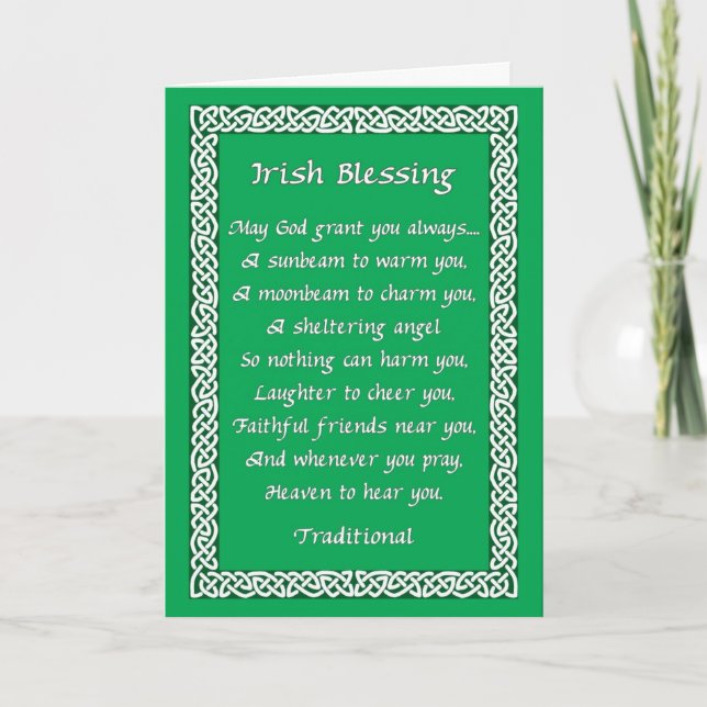 St Patrick's Day Card mit Irish Sessing auf Green Karte (Vorderseite)