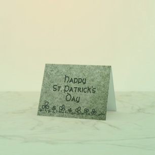 St. Patrick's Day Card mit Kleeblatt-Grenz-Design Karte