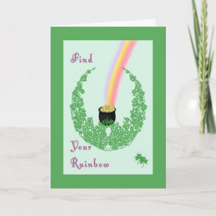 St Patrick's Day Card mit Pot of Gold Design Karte