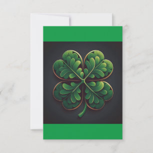 St. Patrick's Day Card mit Vierblättriges Kleeblat