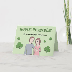 St. Patricks Day Card und Schwangerschaftsankündig Ankündigung