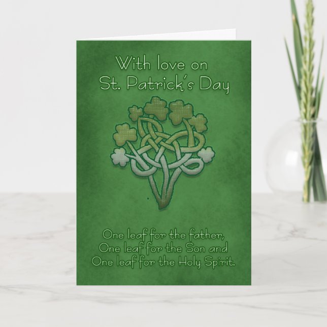 St. Patrick's Day Cards Celtic Kleeblatt Karte (Vorderseite)