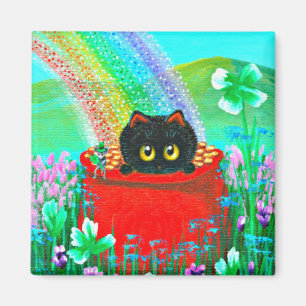 St. Patrick's Day Cat Creationarts Magnet