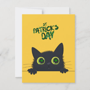 St. Patrick's Day Cat Funny Dankeskarte