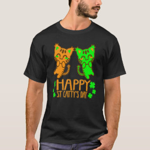 St Patrick's Day Cat Happy Saint Catty's Day T-Shirt