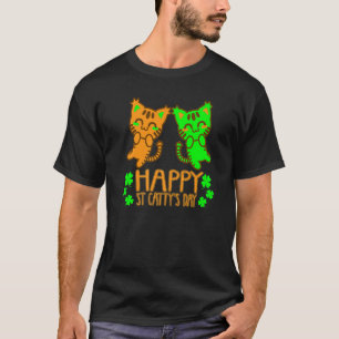 St Patrick's Day Cat Happy Saint Catty's Day T-Shirt
