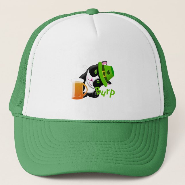 St. Patrick's Day Cat Truckerkappe (Vorderseite)