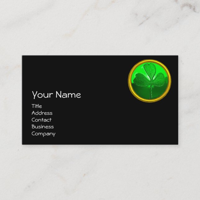 ST PATRICK'S DAY CAT WITH GREEN IRISH BEER VISITENKARTE (Vorderseite)