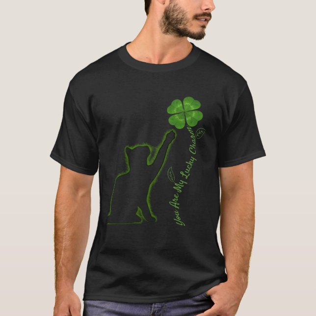St Patricks Day Cat You Are My Lucky Charm Shamroc T-Shirt (Vorderseite)