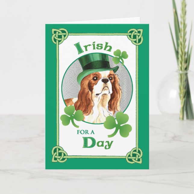 St. Patrick's Day Cavalier Karte (Vorderseite)