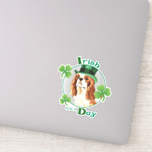 St. Patrick's Day Cavalier Vinyl Sticker