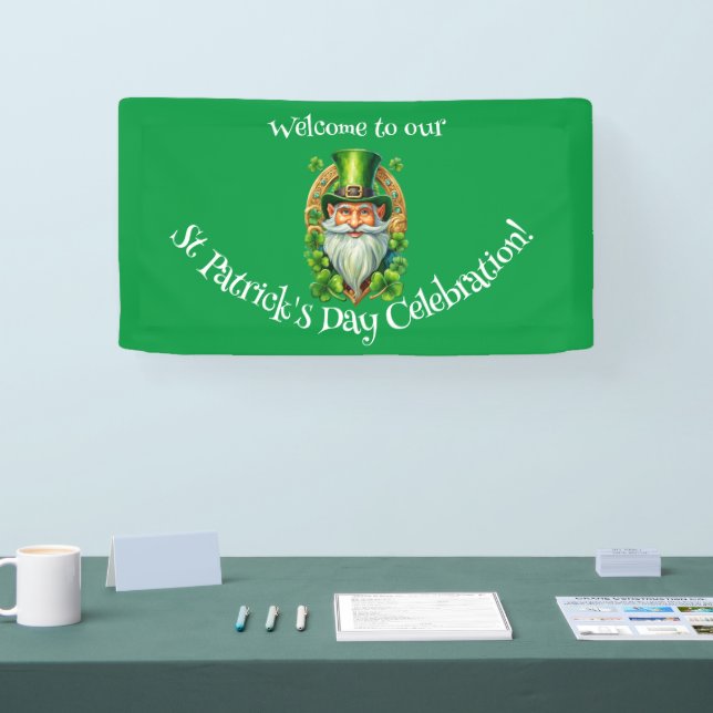 St Patrick's Day Celebration Leprechaun Banner (Messe)
