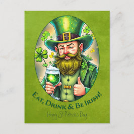 St. Patrick's Day Celebration - Toast to Happine Feiertagspostkarte
