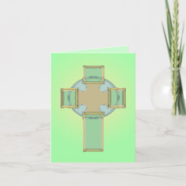 St. Patrick's Day Celtic Cross Card Karte (Vorderseite)