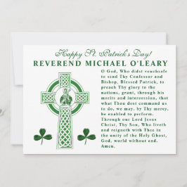 St. Patricks Day Celtic Cross Kleeblatts Karte