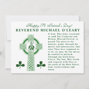 St. Patricks Day Celtic Cross Kleeblatts Karte