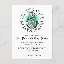 St Patricks Day Celtic Knot Einladungspostkarte
