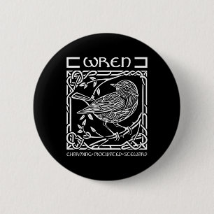 St Patricks Day Celtic Knot Zodiac Wren 10. Juni - Button