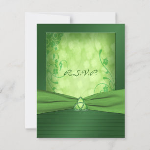 St. Patrick's Day Celtic Love Knot Reply Card RSVP Karte