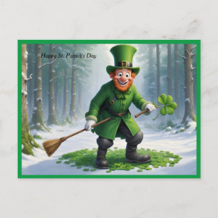 St. Patrick's Day Character Postkarte