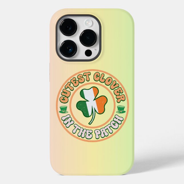 St. Patrick's Day Charm Niedliche Klee im Patch Case-Mate iPhone Hülle (Rückseite)