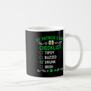 St. Patricks Day Checkliste  Kaffeetasse