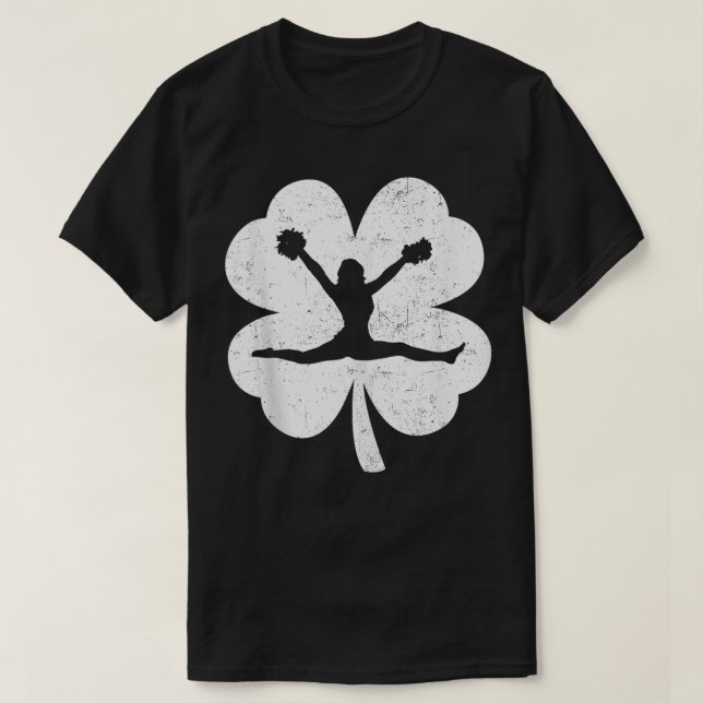 St Patricks Day Cheerleader Irish Shamrock Cheerle T-Shirt (Design vorne)