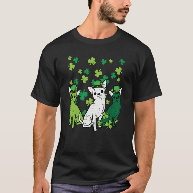 St Patricks Day Chihuahuas Dog Saint Paddys Men Wo T-Shirt (Vorderseite)