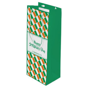 ST PATRICK'S DAY Christlich IRISH FLAG Custom Part Geschenktüte Für Weinflaschen