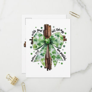 St. Patrick's Day Christlicher Glaube Kleeblatt Sh Einladungspostkarte