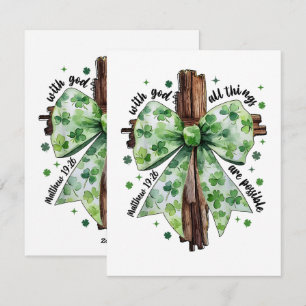 St. Patrick's Day Christlicher Glaube Kleeblatt Sh Feiertagskarte