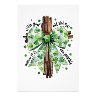 St. Patrick's Day Christlicher Glaube Kleeblatt Sh Fotodruck