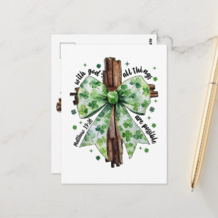 St. Patrick's Day Christlicher Glaube Kleeblatt Sh Postkarte