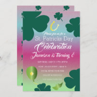 St. Patricks Day Clebration Kleeblatt Glitzer