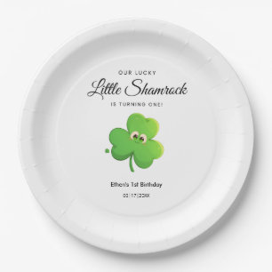 St Patrick's Day Clover 1. Geburtstag Pappteller